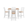 Ashley Gasy Counter Height Dining Table Set | 4 Chairs | White and Brown BM328086