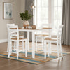 Ashley Gasy Counter Height Dining Table Set | 4 Chairs | White and Brown