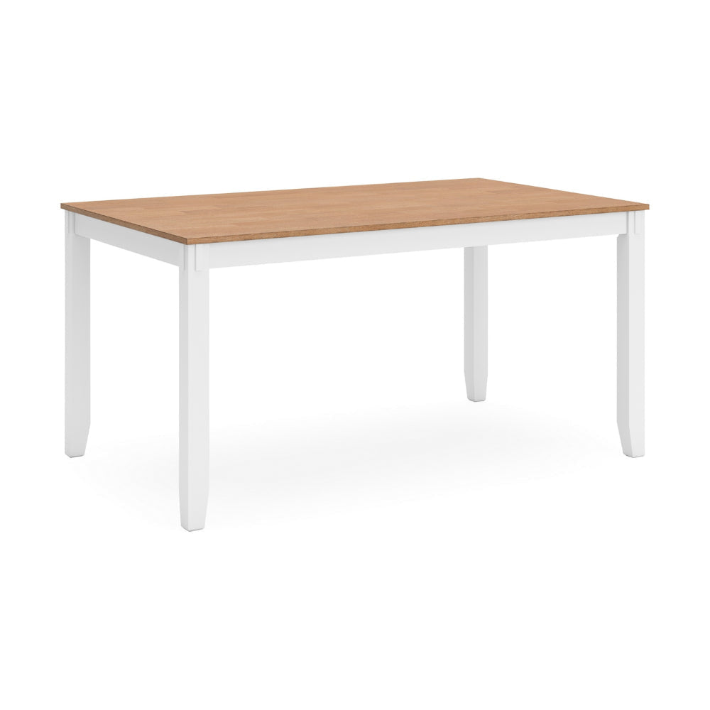 Ashley Gasy Dining Table Set with 4 Chairs | 1 Bench | White Brown Solid Wood BM328087