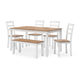 Ashley Gasy Dining Table Set with 4 Chairs | 1 Bench | White Brown Solid Wood BM328087