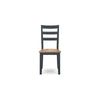 Ashley Gasy Dining Side Chair Set of 2 | Dark Blue Solid Wood Brown Seat