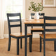 Ashley Gasy Dining Side Chair Set of 2 | Dark Blue Solid Wood Brown Seat