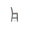 Ashley Gasy Counter Height Chair Set of 2 | Dark Blue Solid Wood | Brown Seat BM328089