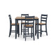 Ashley Gasy Counter Height Dining Table Set with 4 Chairs | Blue Brown Wood BM328091