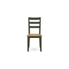 Ashley Gasy Dining Side Chair Set of 2 | Dark Green Solid Wood | Contoured BM328093