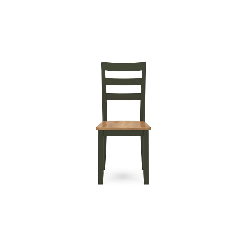 Ashley Gasy Dining Side Chair Set of 2 | Dark Green Solid Wood | Contoured BM328093