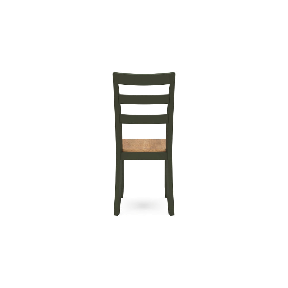 Ashley Gasy Dining Side Chair Set of 2 | Dark Green Solid Wood | Contoured BM328093