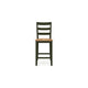 Ashley Gasy Counter Height Chair Set of 2 | Dark Green Solid Wood | Brown BM328094