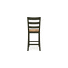 Ashley Gasy Counter Height Chair Set of 2 | Dark Green Solid Wood | Brown BM328094