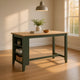 Ashley Gasy Counter Height Dining Table | 60" | Dark Green Mango Wood | Brown