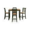 Ashley Gasy Counter Height Dining Table Set | 4 Chairs | Green Wood | Brown BM328096