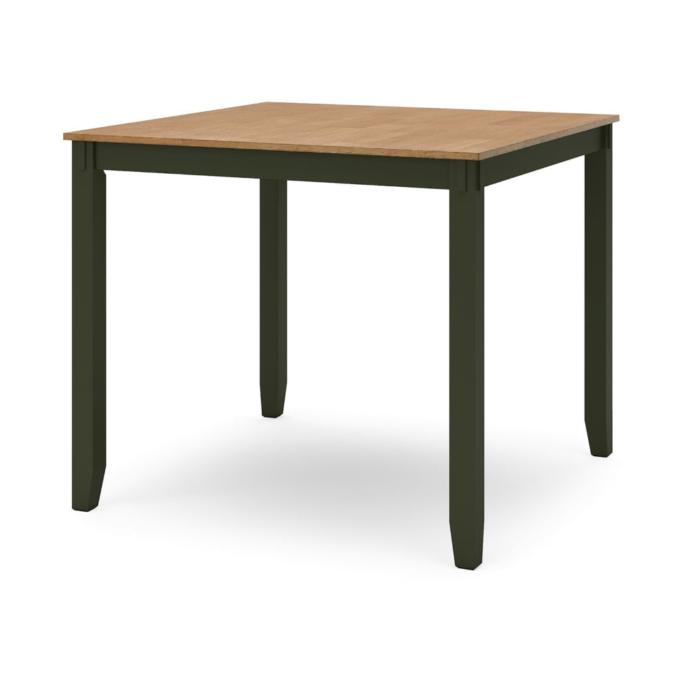 Ashley Gasy Counter Height Dining Table Set | 4 Chairs | Green Wood | Brown BM328096