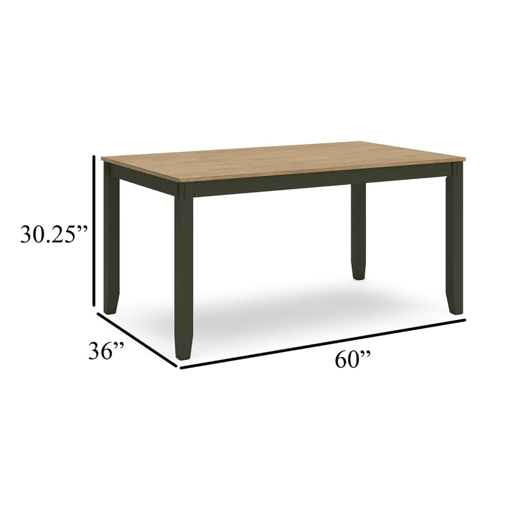 Ashley Gasy Dining Table Set with 4 Chairs 1 Bench | Dark Green Wood | Brown BM328097
