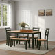 Ashley Gasy Dining Table Set with 4 Chairs 1 Bench | Dark Green Wood | Brown