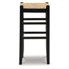 Ashley Anya Bar Height Stool | Woven Seagrass Seat | 30’’ | Black Wood Frame BM328099
