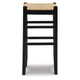 Ashley Anya Bar Height Stool | Woven Seagrass Seat | 30’’ | Black Wood Frame BM328099