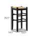 Ashley Anya Bar Height Stool | Woven Seagrass Seat | 30’’ | Black Wood Frame BM328099