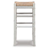 Ashley Anya Bar Height Stool Set of 2 | Brown Woven Seat | 30’’ Rustic White BM328101