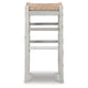 Ashley Anya Bar Height Stool Set of 2 | Brown Woven Seat | 30’’ Rustic White BM328101