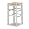 Ashley Anya Bar Height Stool Set of 2 | Brown Woven Seat | 30’’ Rustic White BM328101