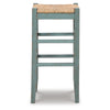 Ashley Anya Bar Height Stool Set of 2 | Brown Woven Seat | 30’’ Rustic Blue BM328103