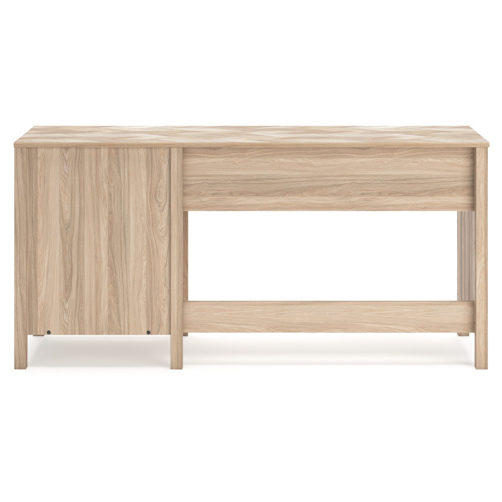 Ashley Bette Home Office Desk | 60’’ Rectangular Brown Top w Side Cabinet BM328111