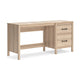Ashley Bette Home Office Desk | 60" Rectangular Brown Top w Side Cabinet