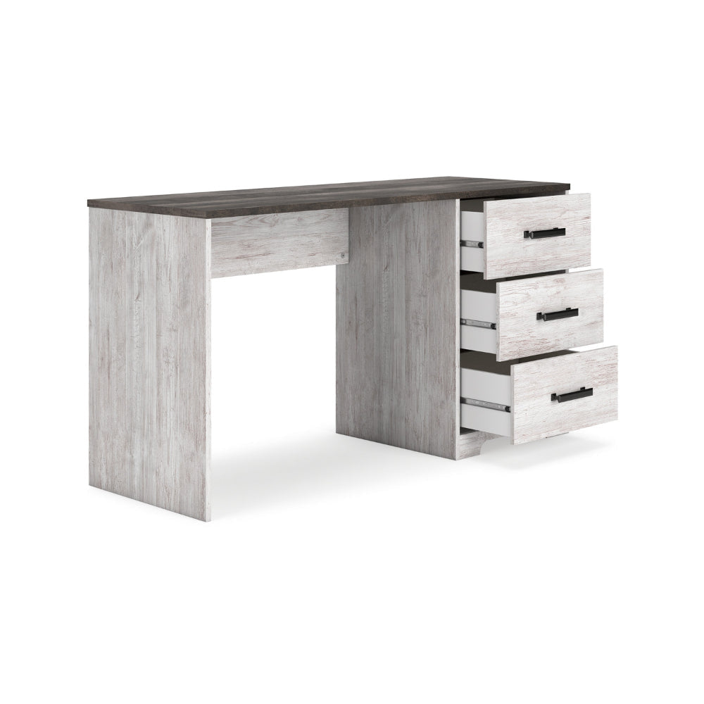 Ashley Shawn Home Office Desk | 54’’ Rectangular Top w Side Drawers | Gray BM328113