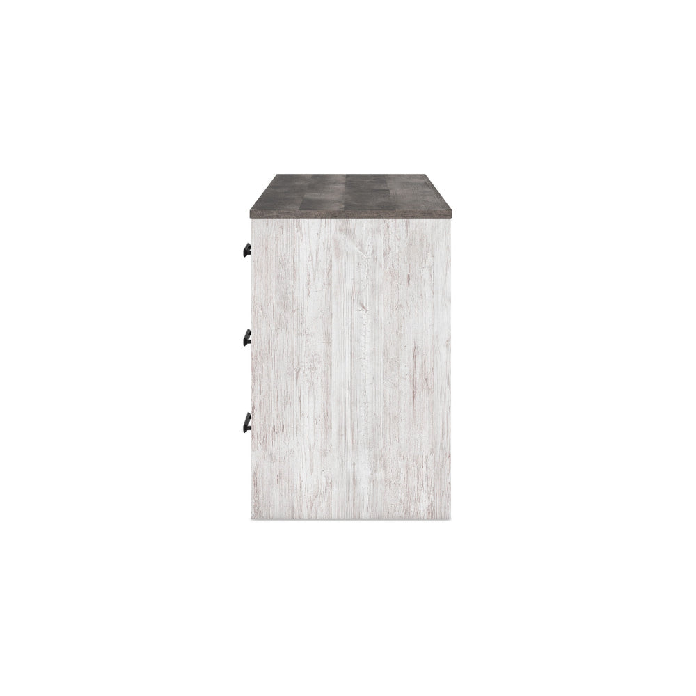 Ashley Shawn Home Office Desk | 54’’ Rectangular Top w Side Drawers | Gray BM328113