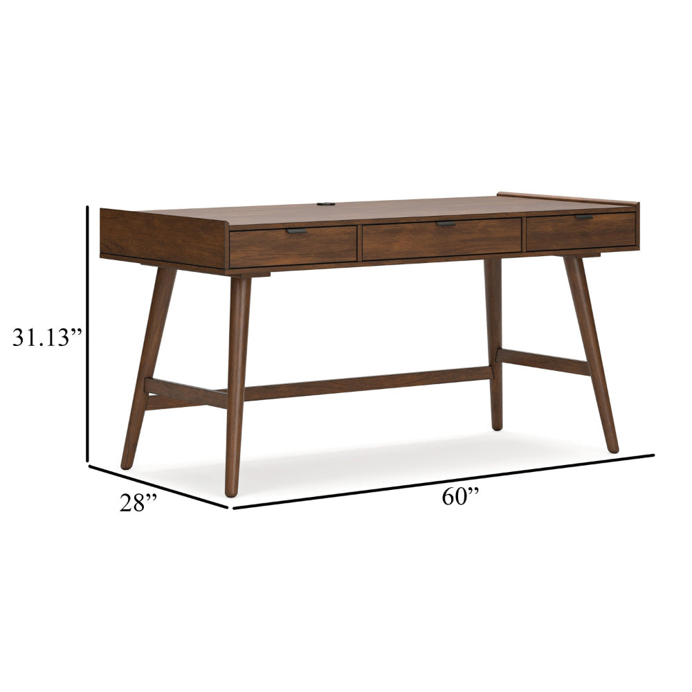 Ashley Jeyn Home Office Desk | 60 Rectangular Top w 3 Drawers | Natural Brown BM328115