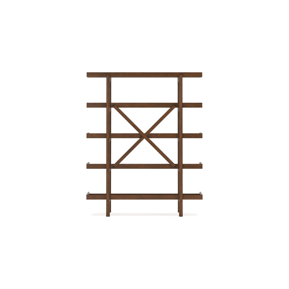 Ashley Jeyn Bookcase | 5 Fixed Display Shelves | 70’’ Natural Brown Wood BM328116