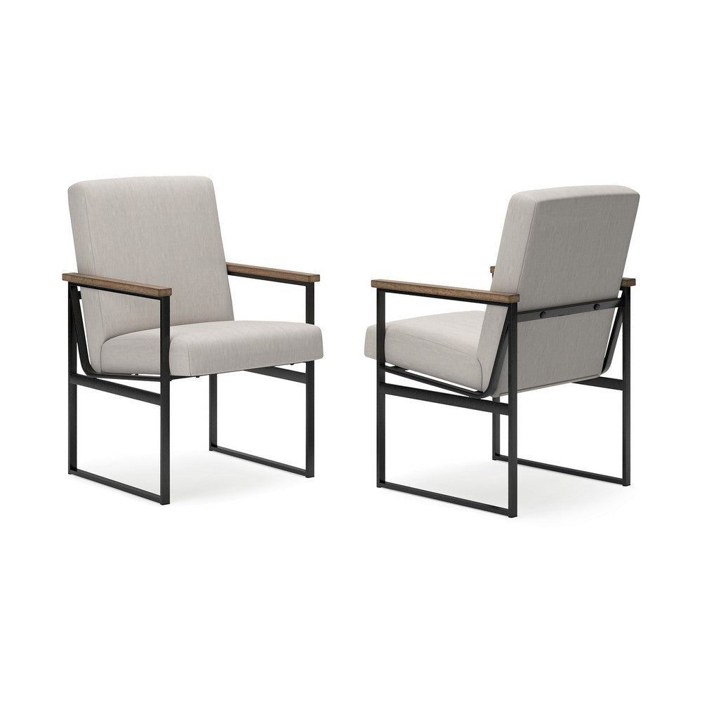 Ashley Tey Home Office Chair | Gray Padded Seat and Back | Black Metal Frame BM328117