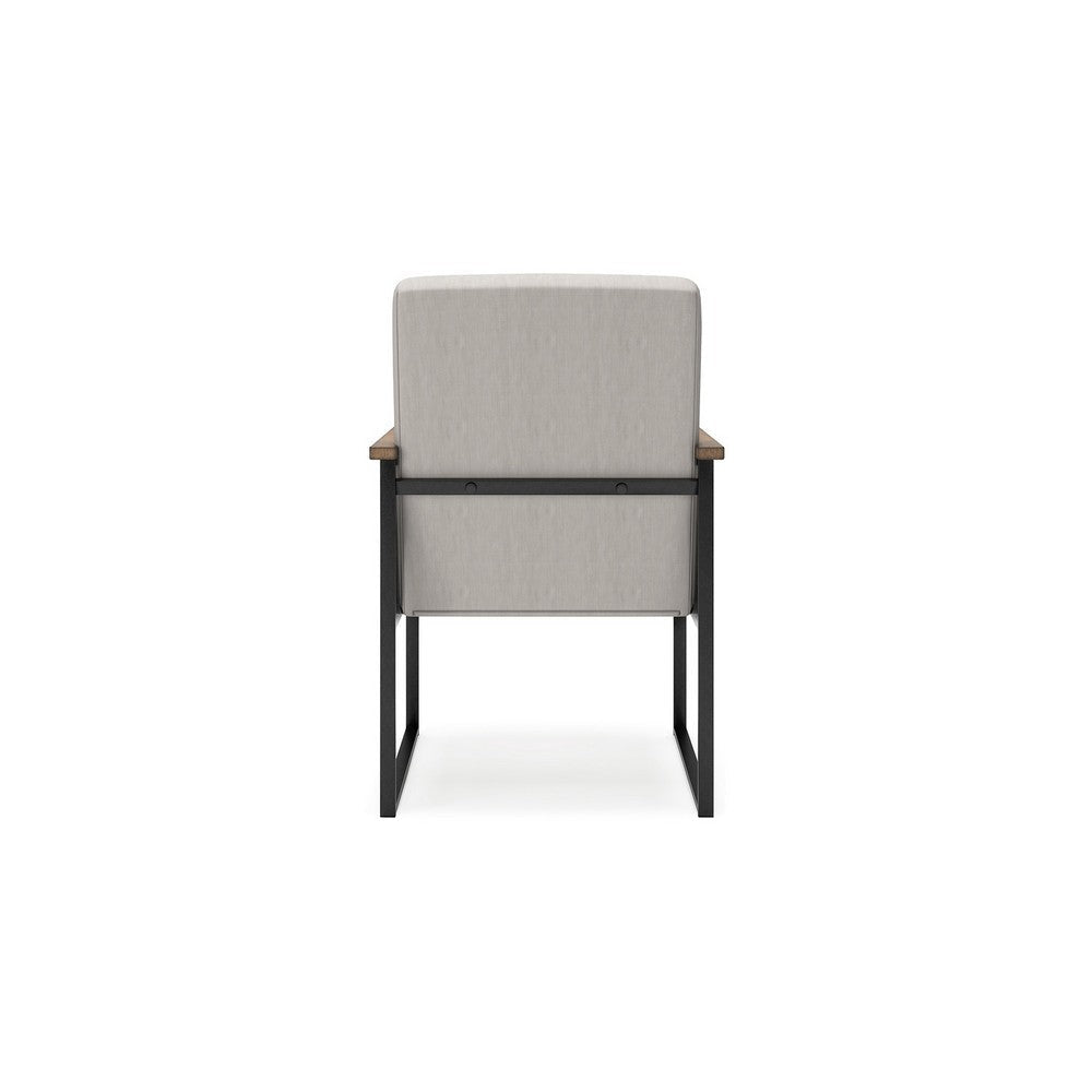 Ashley Tey Home Office Chair | Gray Padded Seat and Back | Black Metal Frame BM328117
