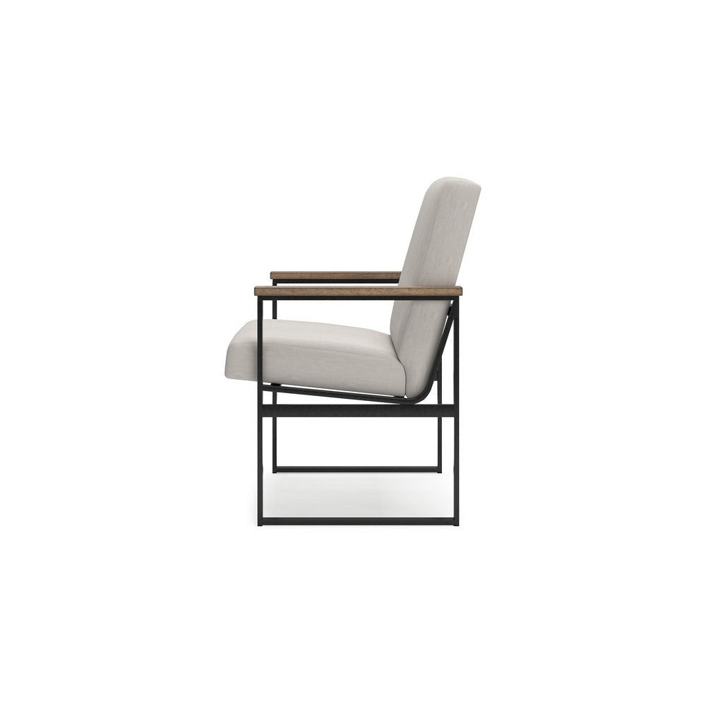 Ashley Tey Home Office Chair | Gray Padded Seat and Back | Black Metal Frame BM328117
