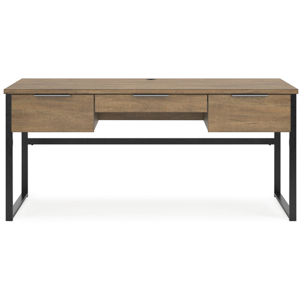 Ashley Tey Home Office Desk | 3 Storage Drawers | Light Brown Wood | 67’’ Top BM328118