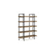 Ashley Tey Bookcase | 5 Display Shelves | Brown Mango Wood | Gray Metal Frame
