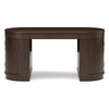 Ashley Jeno Home Office Desk | 2 Half Round Ribbed Doors | Brown Wood 63’’ BM328124
