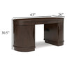 Ashley Jeno Home Office Desk | 2 Half Round Ribbed Doors | Brown Wood 63’’ BM328124