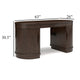Ashley Jeno Home Office Desk | 2 Half Round Ribbed Doors | Brown Wood 63’’ BM328124