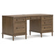 Ashley Rohan Home Office Desk with USB | 6 Drawers | 68" Brown Oak Wood