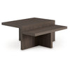 Ashley Zeny 2pc Coffee and Side Table Set | Geometric Cross Base Dark Brown BM328132