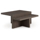 Ashley Zeny 2pc Coffee and Side Table Set | Geometric Cross Base Dark Brown BM328132