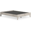 Ashley Shawn Queen Minimalist Platform Bed | Light Gray Wood Low Profile BM328134