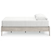 Ashley Shawn Queen Minimalist Platform Bed | Light Gray Wood Low Profile BM328134