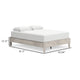 Ashley Shawn Queen Minimalist Platform Bed | Light Gray Wood Low Profile BM328134