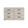 Ashley Shawn Wide Dresser I 6 Drawers I Black Handles I Light Gray Wood I 59’’ BM328135