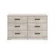 Ashley Shawn Wide Dresser I 6 Drawers I Black Handles I Light Gray Wood I 59’’ BM328135