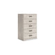 Ashley Shawn Tall Dresser Chest I 5 Drawers I Black Handles I Light Gray 46"