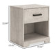 Ashley Shawn Nightstand I 1 Drawer and 1 Shelf I Light Gray Wood I 20’’ BM328137