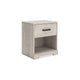 Ashley Shawn Nightstand I 1 Drawer and 1 Shelf I Light Gray Wood I 20’’ BM328137